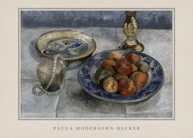 Paula Modersohn-Becker Still Life with Candlestick, Pitcher, and Fruit No4 - Plakat