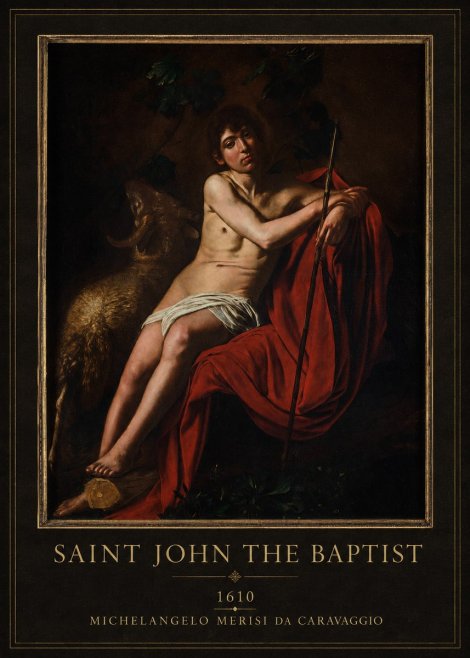Michelangelo Merisi da Caravaggio Saint John the Baptist III No4 - Plakat
