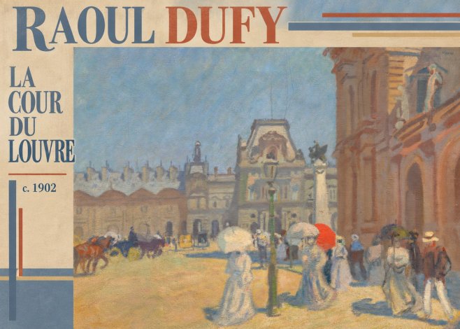 Raoul Dufy La Cour Du Louvre No2 - Plakat