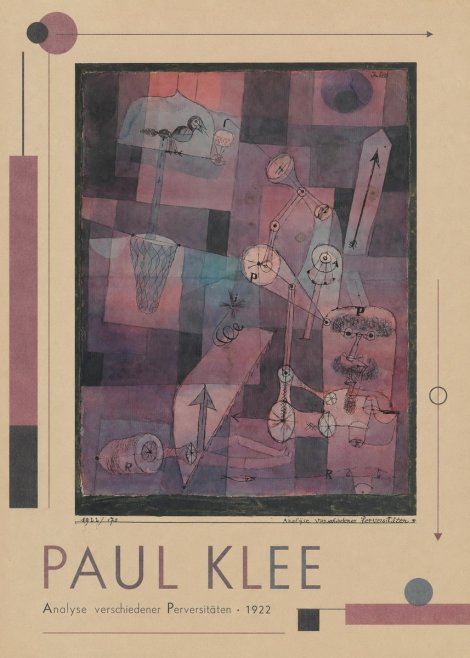 Paul Klee Analyse Verschiedener Perversitäten No1 - Plakat