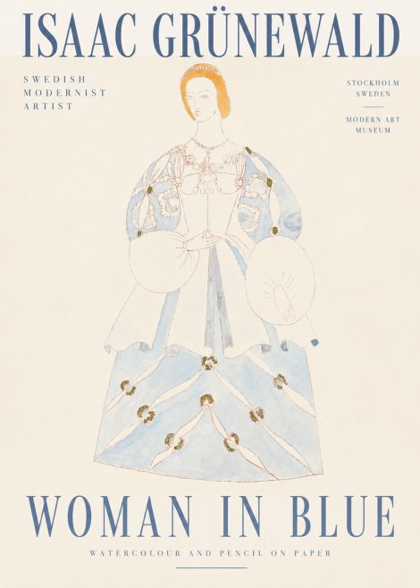 Isaac Grünewald Study of a Woman in Costume No4 - Plakat