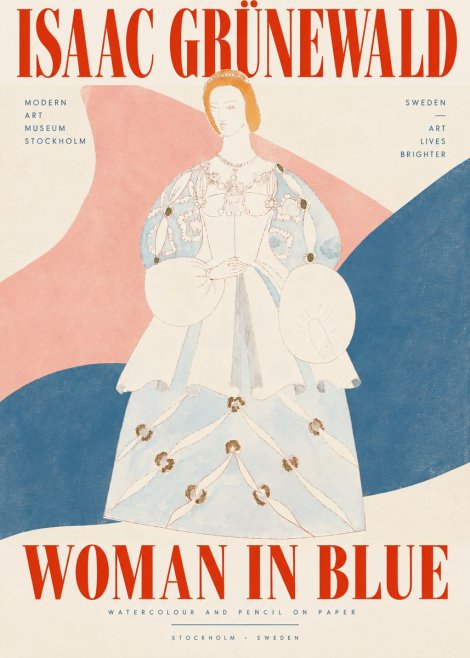 Isaac Grünewald Study of a Woman in Costume No5 - Plakat