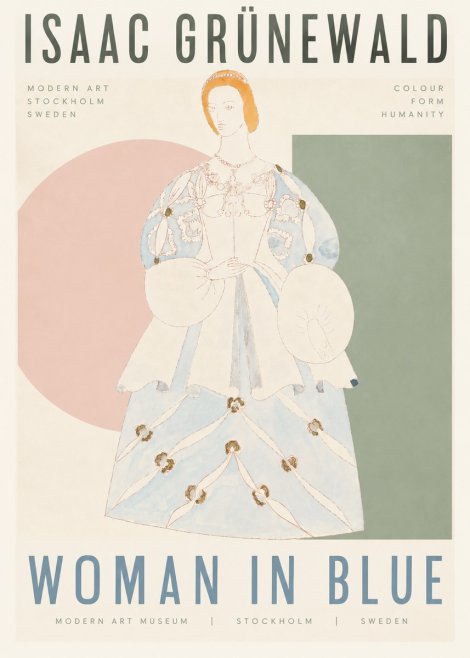 Isaac Grünewald Study of a Woman in Costume No6 - Plakat