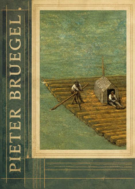 Pieter Bruegel Two Men on a Raft No2 - Plakat