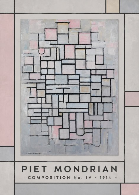 Piet Mondrian Composition No. Iv • 1914 No1 - Plakat