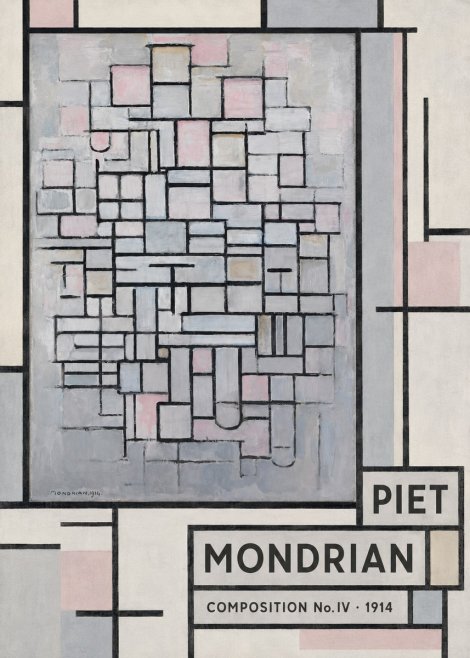 Piet Mondrian Composition No. Iv • 1914 No5 - Plakat