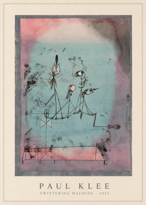 Paul Klee Twittering Machine No5 - Plakat