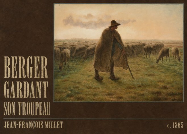 Jean-François Millet Berger Gardant Son Troupeau No4 - Plakat