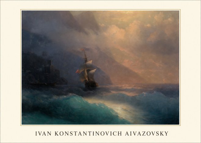Ivan Konstantinovich Aivazovsky Storm at Sea No4 - Plakat