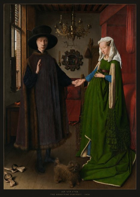 Jan van Eyck The Arnolfini Portrait V No6 - Plakat