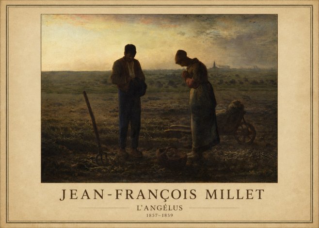 Jean-François Millet L'angélus II No1 - Plakat