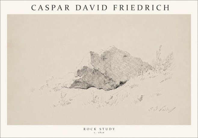 Caspar David Friedrich Rock Study No1 - Plakat