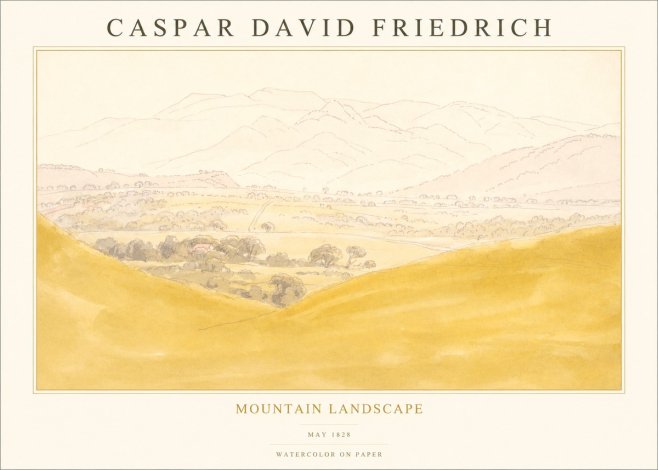 Caspar David Friedrich Mountain Landscape No1 - Plakat