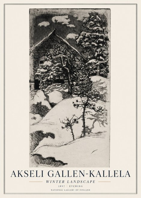 Akseli Gallen-Kallela Winter Landscape I No1 - Plakat