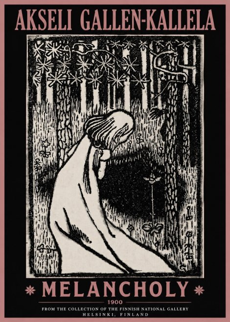Akseli Gallen-Kallela Melancholy No4 - Plakat
