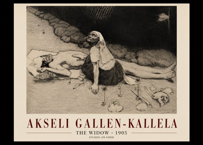 Akseli Gallen-Kallela The Widow No1 - Plakat