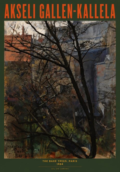 Akseli Gallen-Kallela The Bare Trees, Paris No3 - Plakat