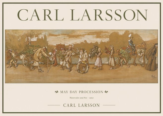 Carl Larsson May Day Procession No1 - Plakat