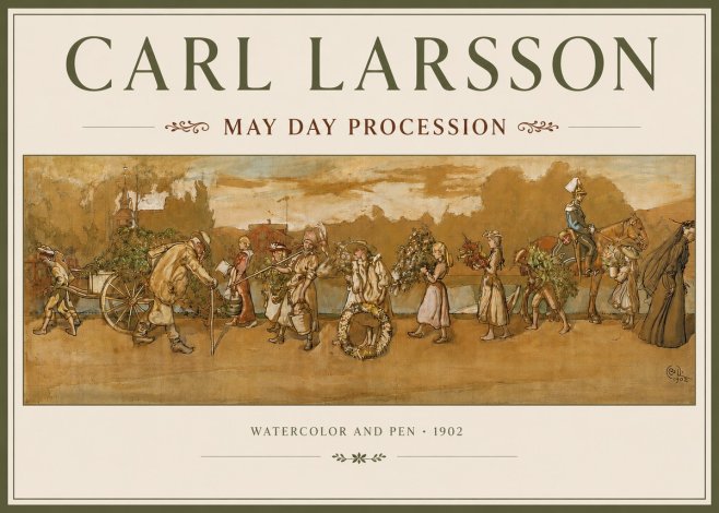 Carl Larsson May Day Procession No3 - Plakat