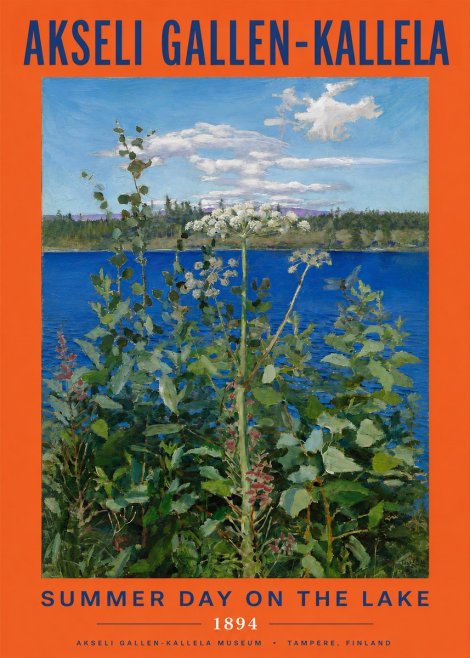 Akseli Gallen-Kallela Summer Day on the Lake No2 - Plakat