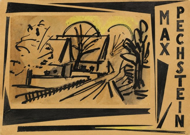 Max Pechstein Abstract Village Landscape No2 - Plakat