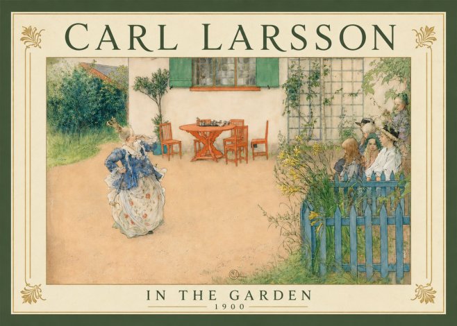 Carl Larsson In the Garden No4 - Plakat