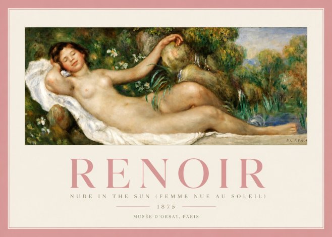 Renoir Nude in the Sun (Femme Nue Au Soleil) No3 - Plakat