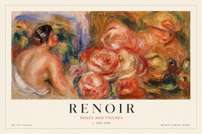 Renoir Roses and Figures No1 - Plakat