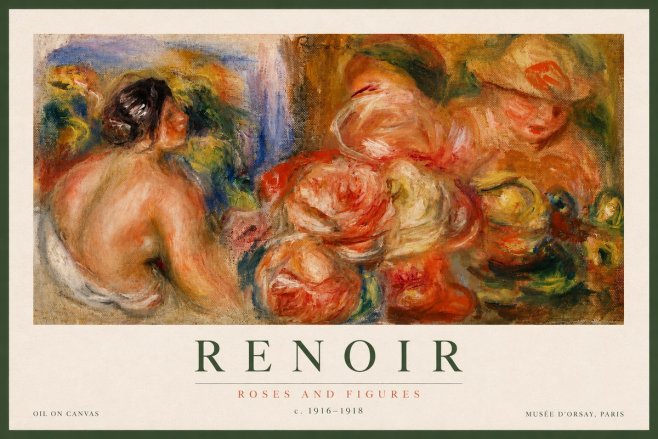 Renoir Roses and Figures No2 - Plakat