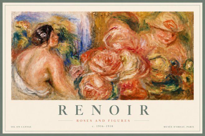 Renoir Roses and Figures No6 - Plakat