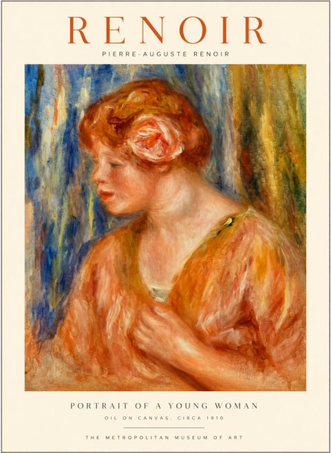 Renoir Portrait of a Young Woman I No1 - Plakat