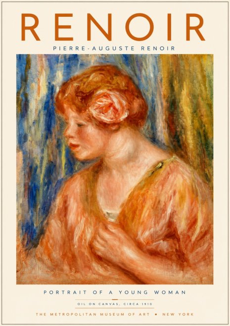 Renoir Portrait of a Young Woman I No4 - Plakat