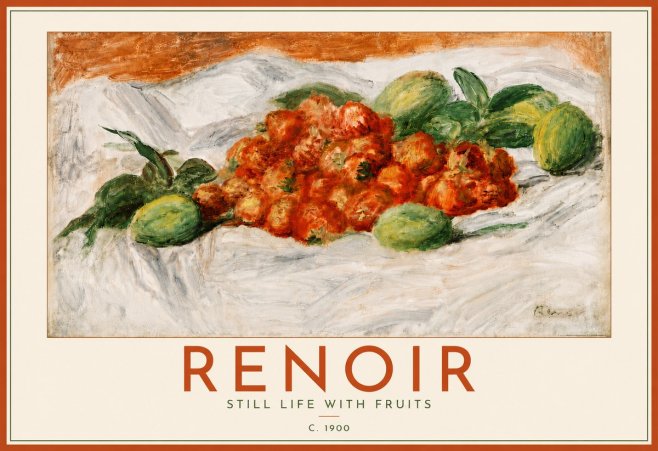 Renoir Still Life with Fruits No6 - Plakat