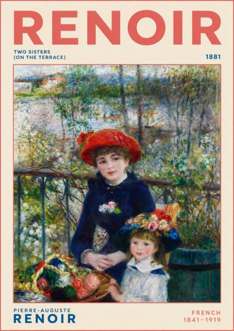 Renoir Two Sisters (on the Terrace) No2 - Plakat
