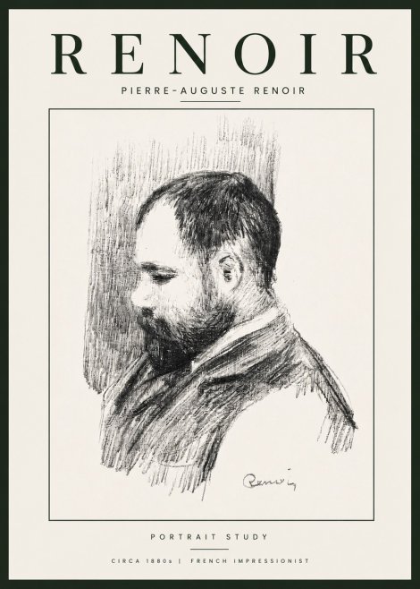 Renoir Portrait Study I No6 - Plakat
