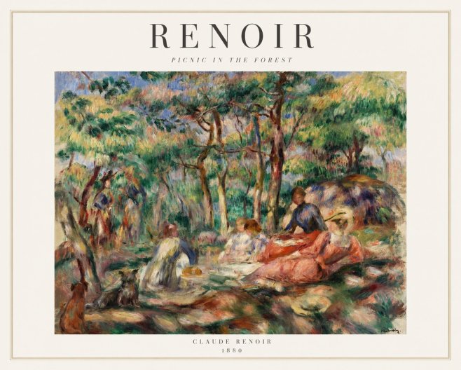 Renoir Picnic in the Forest No1 - Plakat