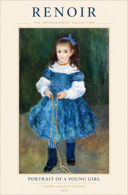 Renoir Portrait of a Young Girl III No1 - Plakat