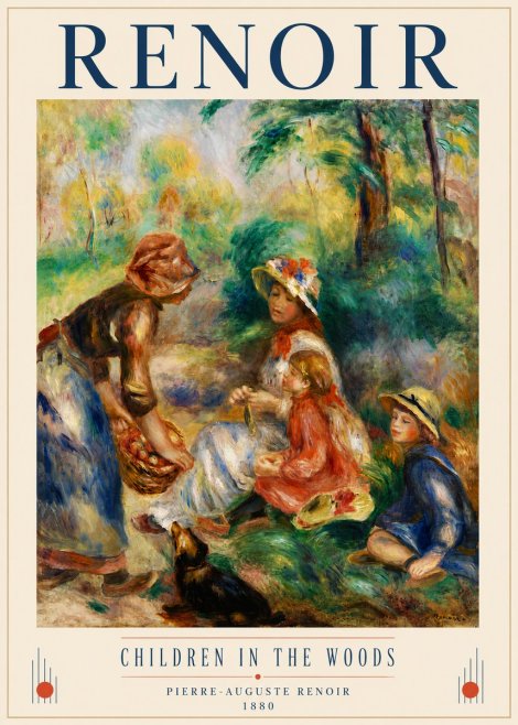 Renoir Children in the Woods No6 - Plakat