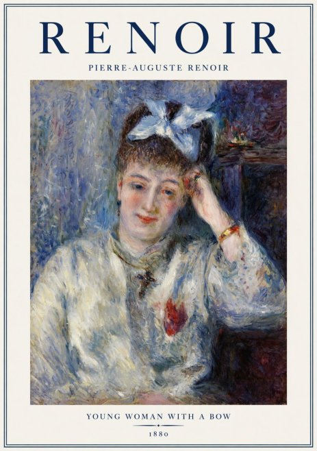 Renoir Young Woman with a Bow No1 - Plakat