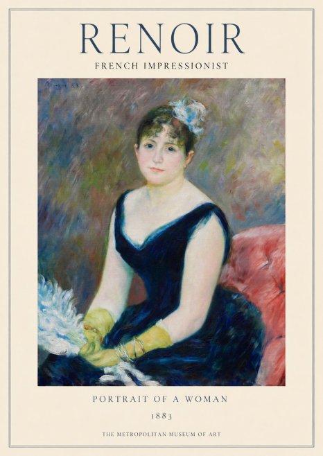 Renoir Portrait of a Woman I No1 - Plakat