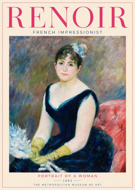 Renoir Portrait of a Woman No3 - Plakat