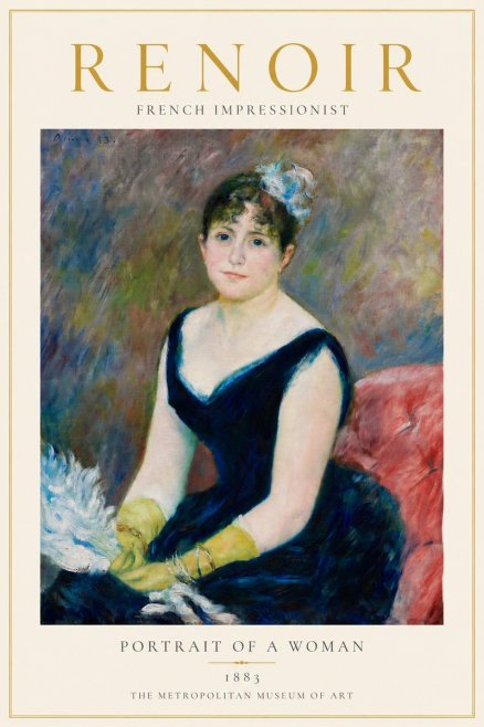 Renoir Portrait of a Woman No5 - Plakat