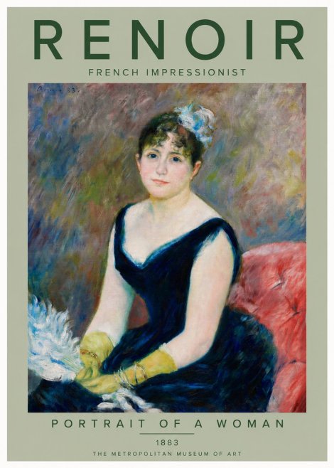 Renoir Portrait of a Woman No6 - Plakat