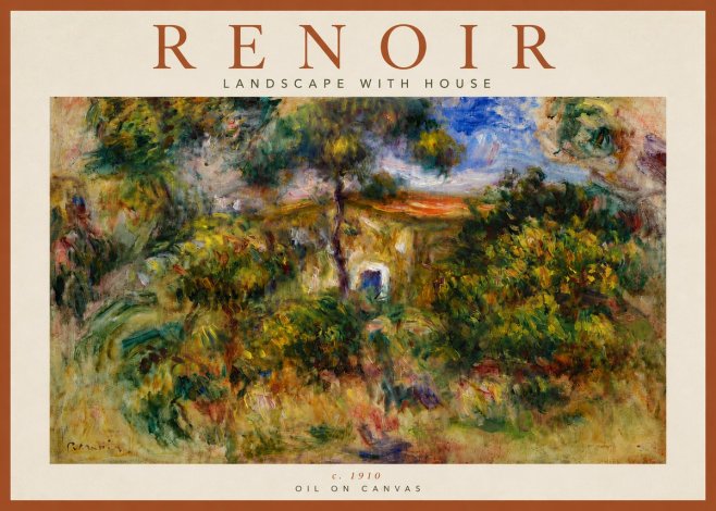 Renoir Landscape with House I No6 - Plakat