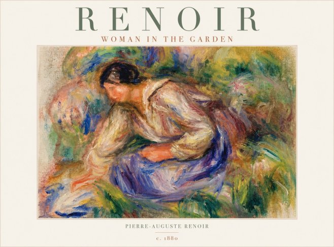Renoir Woman in the Garden No3 - Plakat