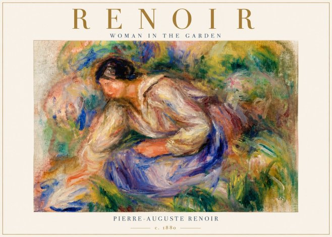 Renoir Woman in the Garden No6 - Plakat