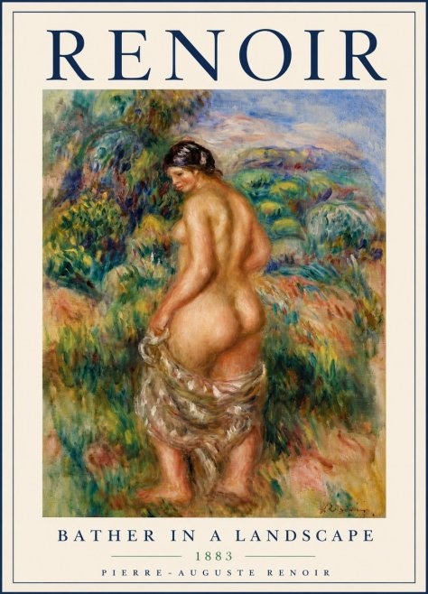 Renoir Bather in a Landscape No5 - Plakat