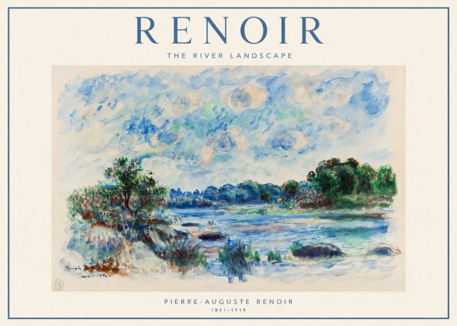 Renoir The River Landscape No1 - Plakat