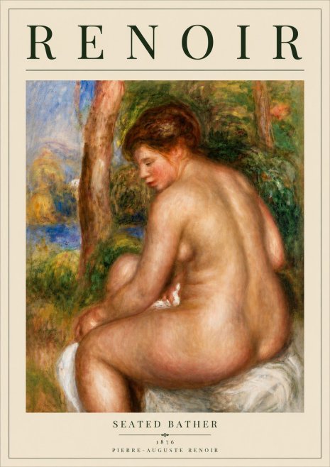 Renoir Seated Bather No6 - Plakat