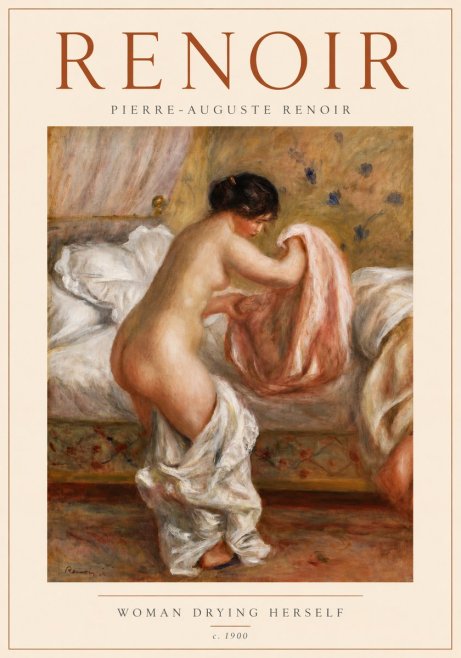 Renoir Woman Drying Herself No4 - Plakat